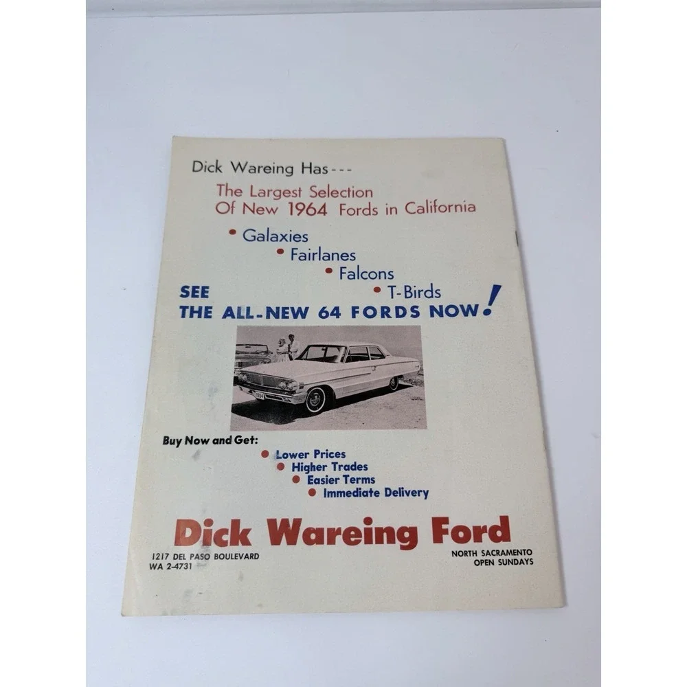 1963 Big Car 100 Mile National Championship Race Program Sacramento 13th Annual